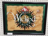 PETE'S WICKED LAGER BAR MIRROR