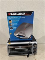 Waffle maker and toaster oven