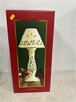 Lenox Christmas candlestick lamp