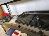 Grill cutting board and electric burner