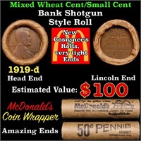 Lincoln Wheat Cent 1c Mixed Roll Orig Brandt McDon