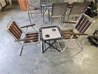 Out door stand and chairs