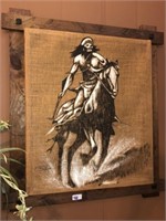 Indian on Horse Plaque (32"W x 35"T)