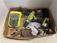 Ryobi drill and charger , misc