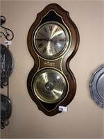 Cherry Bulova Clock & Barometer (24" T)