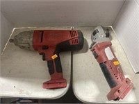 Milwaukee impact wrench and grinder
