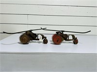 (2) Cast Iron Lawn Sprinkler Tractors