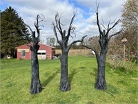 3 SPOOKY HALLOWEEN TREES LAWN DECOR WITH