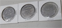 (3) Canada 1 Dollar Coins 1983, 1984, 1985