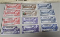 Canadian Tire 10 Bank Note Lot