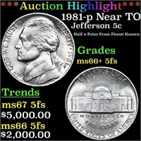***Auction Highlight*** 1981-p Jefferson Nickel Ne