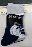 Boys NHL Socks size 8-10 (Vancouver Canucks Logo)
