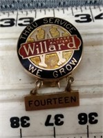 Willard Storage Battery 14 year Service Pin (14k)