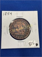 1854 50C CANADA COIN
