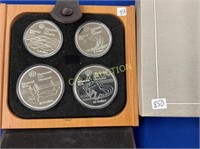 1976 SILVER OLYMPIC SET (2) $5, (2) $10