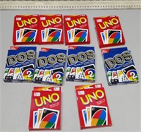 UNO & DOS Card Game Lot (New)