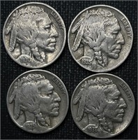 1925, 1930, 1935, 1938-D Buffalo Nickels