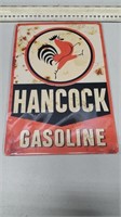 Hancock Gasoline Metal Sign (repro)