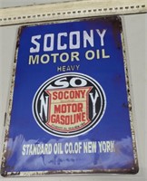 Socony Motor Oil Metal Sign (repro)