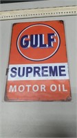 Gulf Supreme Motor Oil Nostalgic Sign (repro)