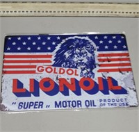 Lionoil Motor Oil Nostalgic Metal Sign (repro)