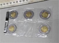 HMS Shannon Two Dollar Coin 2012 Set (5 Coins)