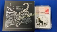 2022 P MS70 SILVER "YR OF THE TIGER" 1ST RELEASE