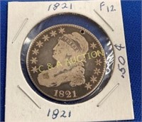 1821 F12 50C CAPPED BUST
