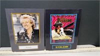 2 Musician Picture Prints (Rod Stewart, Elton John