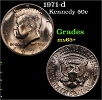 1971-d Kennedy Half Dollar 50c Grades GEM+ Unc