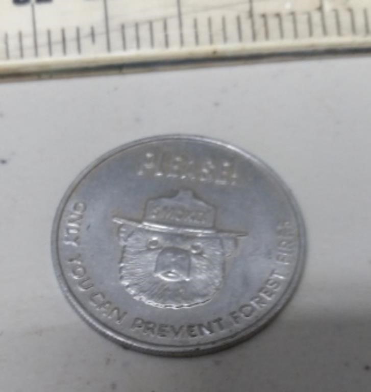 Smokey Bear Aluminum Souvenir Coin