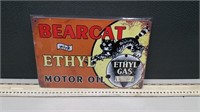 Bearcat Ethyl Gas / Motor Oil Sign (repro)