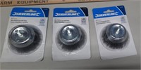 3 Wire Brush Cups w/ Arbor (Silverline Tools new)