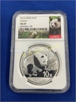 2016 CHINA MS69 $10 30G. SILVER PANDA