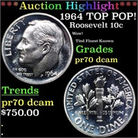 Proof ***Auction Highlight*** 1964 Roosevelt Dime