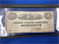 1863 $2 NORTH CAROLINA