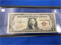 $1 RED SEAL SILVER CERTIFICATE S43720625C