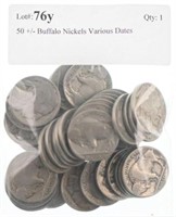 50 +/- Buffalo Nickels Various Dates
