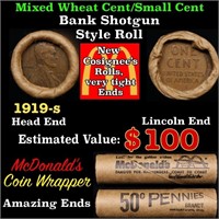 Lincoln Wheat Cent 1c Mixed Roll Orig Brandt McDon