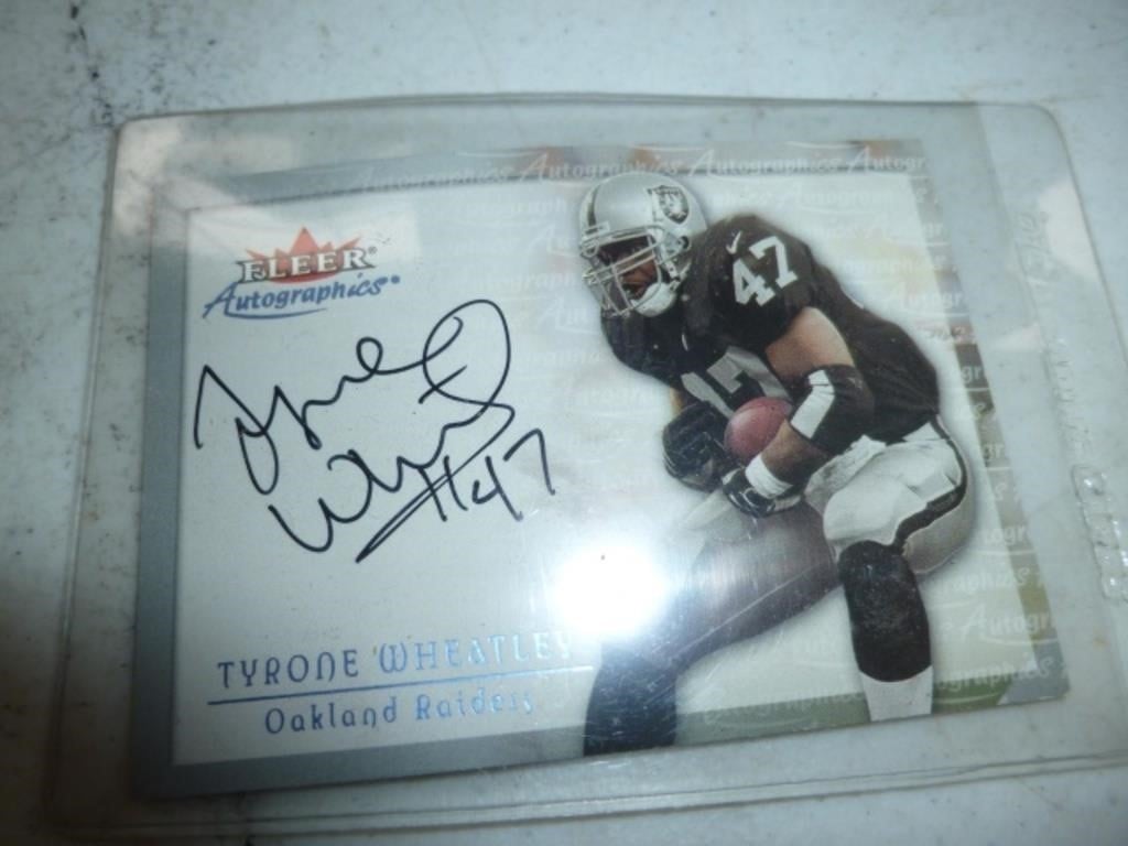 Tyrone Wheatley Oakland Raiders Autographic Card