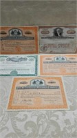 Misc Railroad Company Stock Certificates