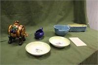Red Wing Dish & Assorted Pottery
