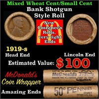 Lincoln Wheat Cent 1c Mixed Roll Orig Brandt McDon