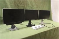 (3) Dell Monitors, (3) Number Keypads