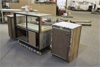 Display Case Approx 48"x20"x38.25",& (2) Cabinets