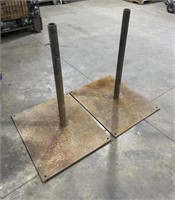 Lot of 2 Large Metal Supports