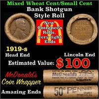 Lincoln Wheat Cent 1c Mixed Roll Orig Brandt McDon