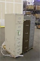 (5) File Cabinets Assorted Brands Approx 15"x28"x5
