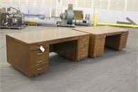 (2) Wood Desk Approx 72"x36"x29"