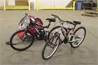 (2) 26" Bicycles , (1) Bike Trailer